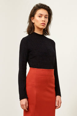 eva long sleeve top black by Frisur on thegreenlables