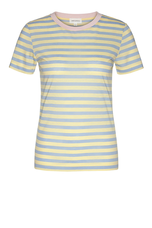 Shop lida bold stripes t-shirt vanilla by Armedangels on thegreenlabels