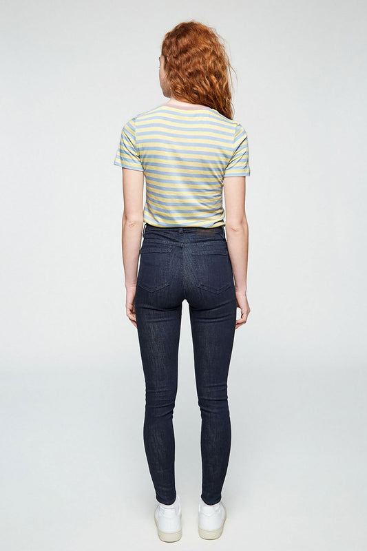 Shop lida bold stripes t-shirt vanilla by Armedangels on thegreenlabels