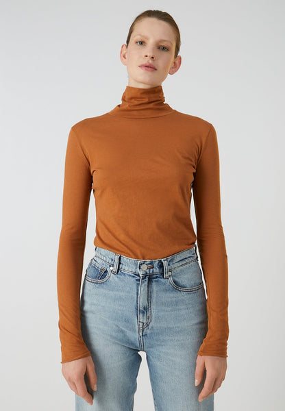 malena secondskin top maroon by ARMEDANGELS on thegreenlabels