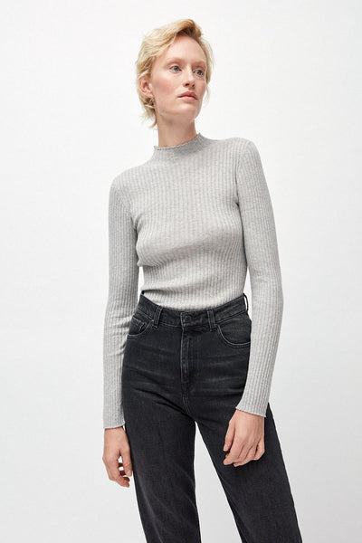 alaani sweater grey melange by ARMEDANGELS on thegreenlabels