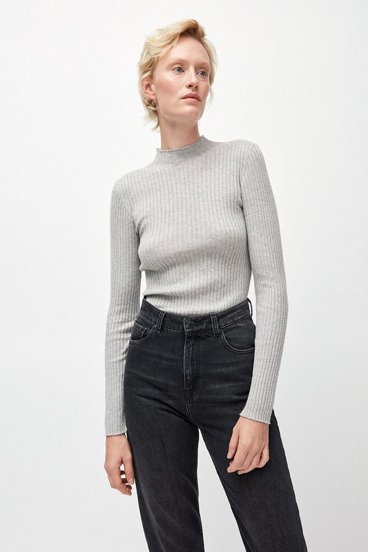 alaani sweater grey melange by ARMEDANGELS on thegreenlabels