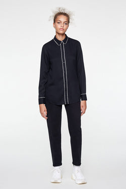 Shop annika shirt black by Armedangels on thegreenlabels.com