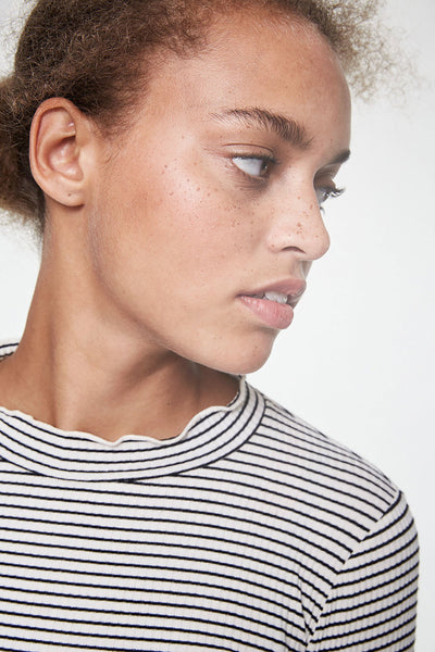 Shop alanis top long sleeves small stripes by Armedangels on thegreenlabels.com