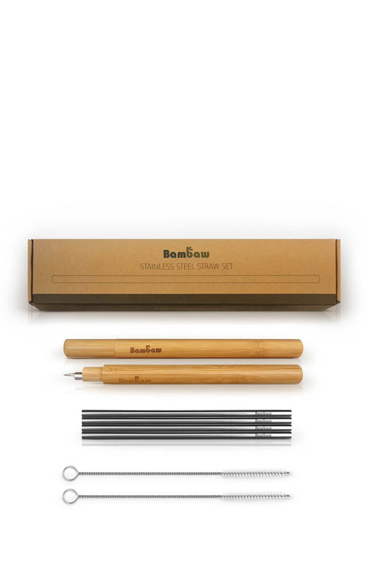 stainless steel straw case set by Bambaw