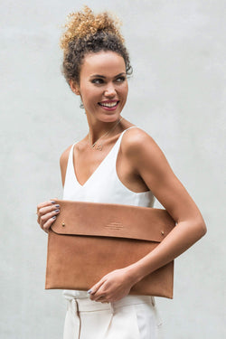 13" laptop sleeve eco camel by O My Bag on thegreenlabels.com