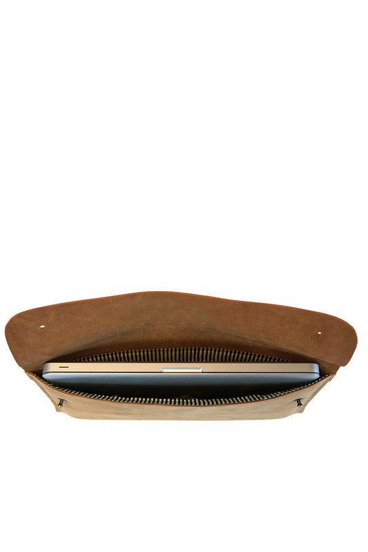 13" laptop sleeve eco camel by O My Bag on thegreenlabels.com