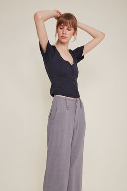 chiara top navy by Rita Row at thegreenlabels