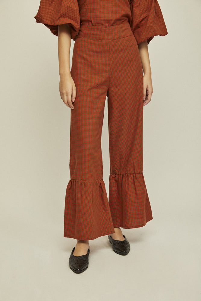 shop osca pants organe check by rita row at thegreenlabels