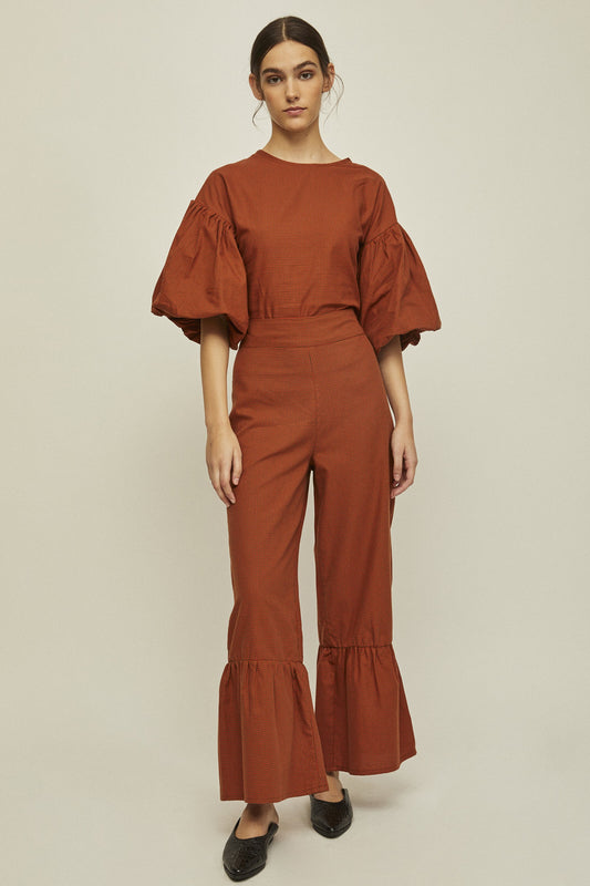 shop osca pants organe check by rita row at thegreenlabels