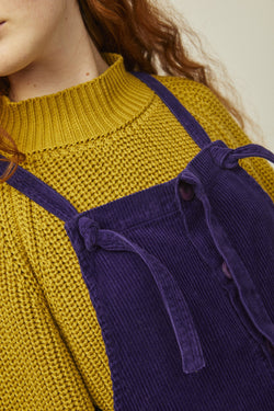 shop luan corduroy overall purple by rita row at thegreenlabels
