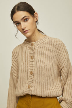 shop litta knitted cardigan nude by Rita Row at thegreenlabels