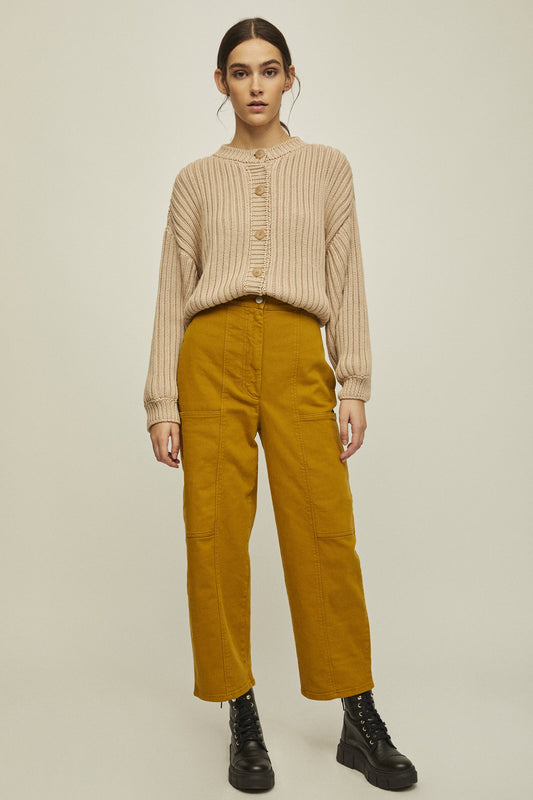shop litta knitted cardigan nude by Rita Row at thegreenlabels