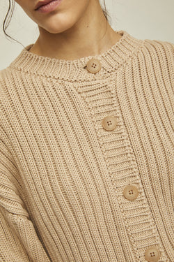 shop litta knitted cardigan nude by Rita Row at thegreenlabels