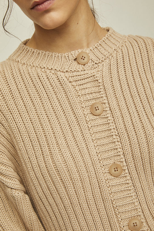 shop litta knitted cardigan nude by Rita Row at thegreenlabels