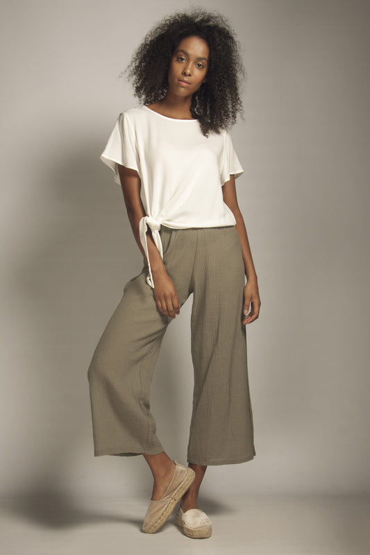 textured pants grey by Friday's Project from thegreenlabels