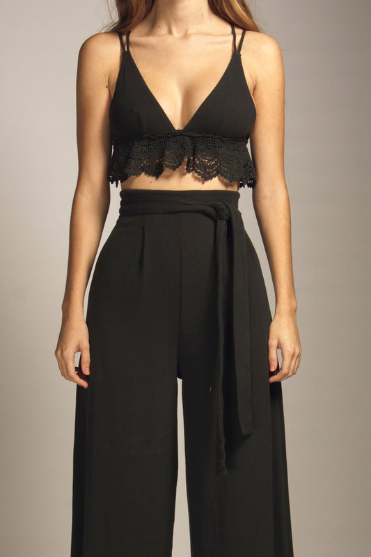Shop crochet top black by Friday's Project on thegreenlabels