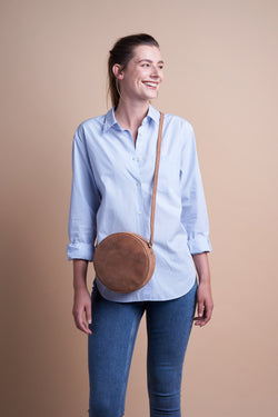 luna bag camel hunter leather by O My Bag on thegreenlabels