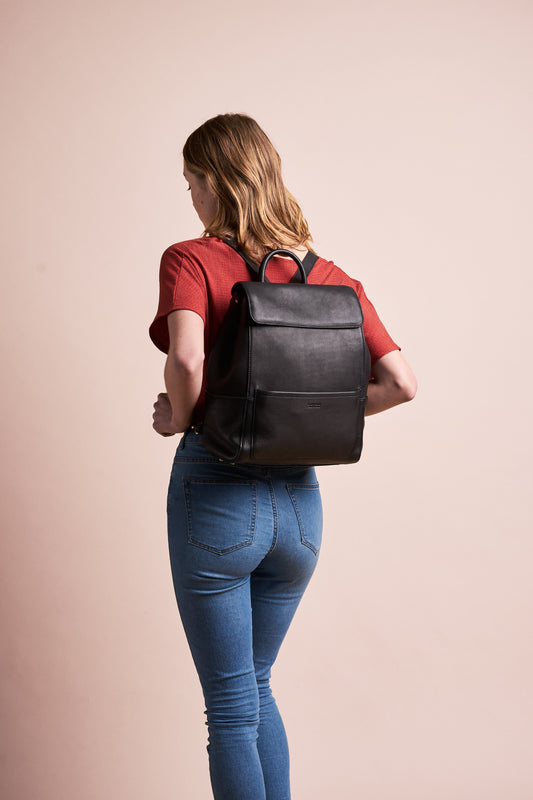 jean backpack black by O My Bag on thegreenlabels