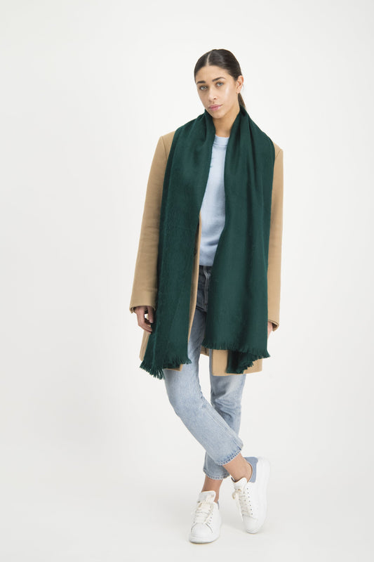 shop woven scarf forest green at thegreenlabels