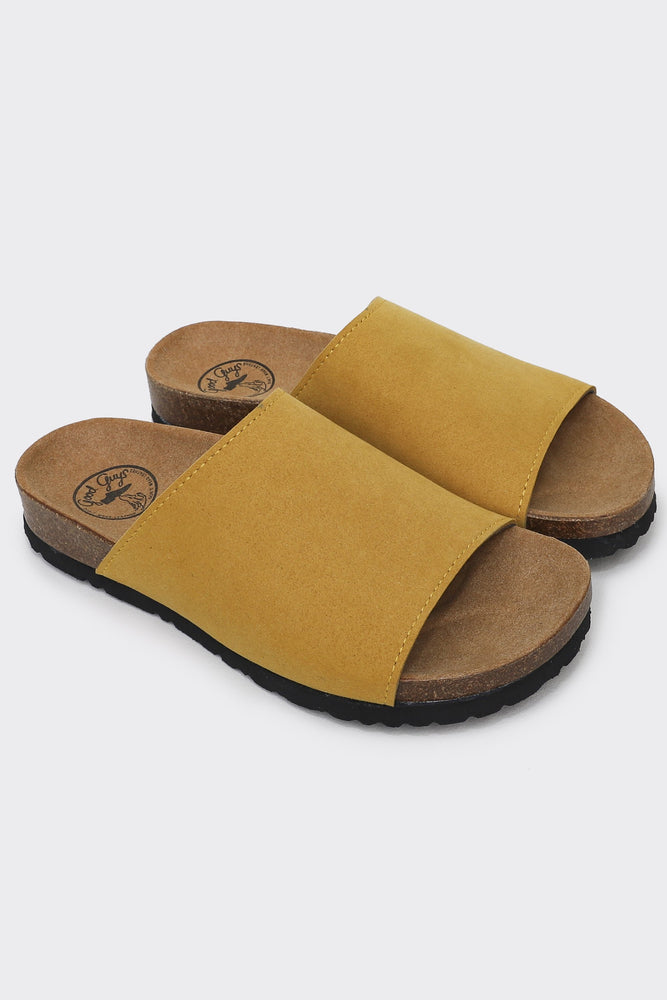 JENNY MUSTARD vegan slide-on