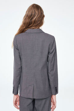 Shop checky blazer grey by Armedangels on thegreenlabels.com