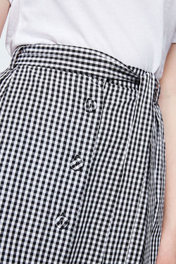 Shop maarielle vichy skirt black by Armedangels on thegreenlabels.com