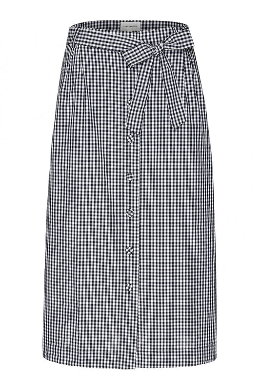 Shop maarielle vichy skirt black by Armedangels on thegreenlabels.com