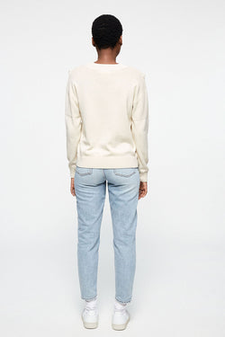 Shop peetjaa boho sweater sandshell by Armedangels on thegreenlabels