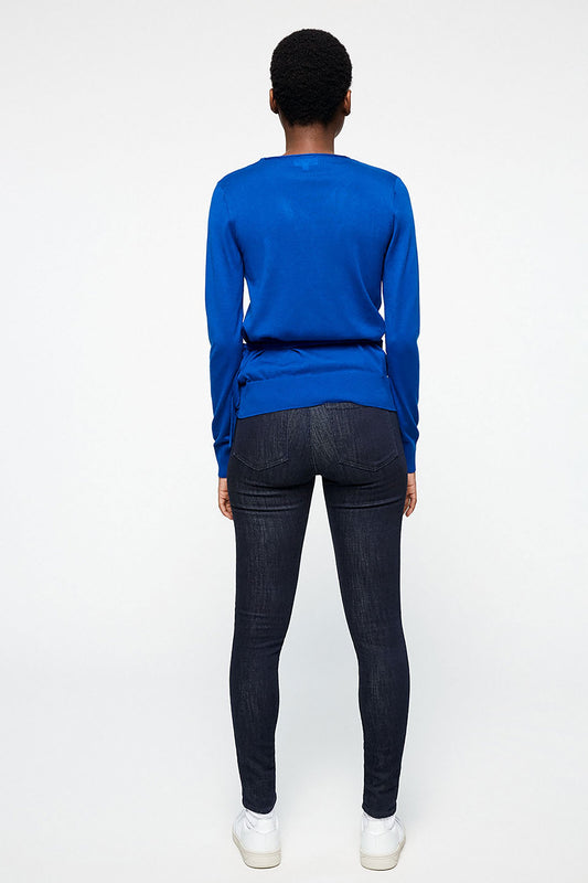 Shop janikaa top signal blue by Armedangels on thegreenlabels