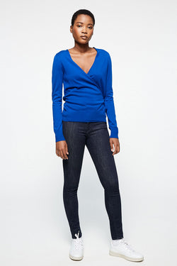 Shop janikaa top signal blue by Armedangels on thegreenlabels