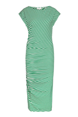 Shop raayen stripes dress garden green by Armedangels on thegreenlabels.com