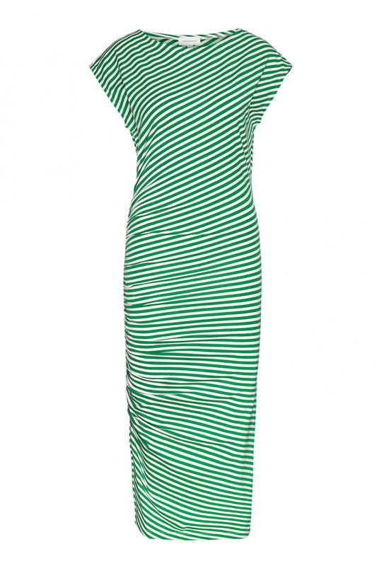 Shop raayen stripes dress garden green by Armedangels on thegreenlabels.com