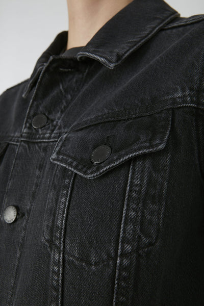 aritaa denim jacket black by ARMEDANGELS on thegreenlabels