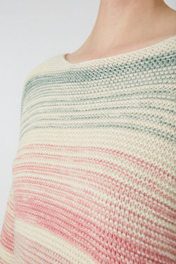 konaa stripes sweater <br> sandshell & pale mauve <br> by ARMEDANGELS