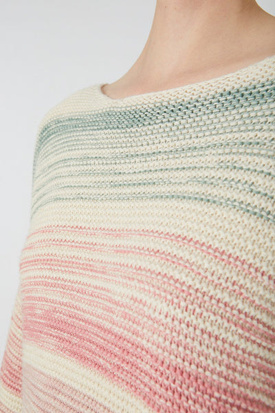 konaa stripes sweater <br> sandshell & pale mauve <br> by ARMEDANGELS