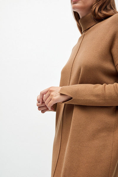 siennaa dress dark caramel by ARMEDANGELS on thegreenlabels