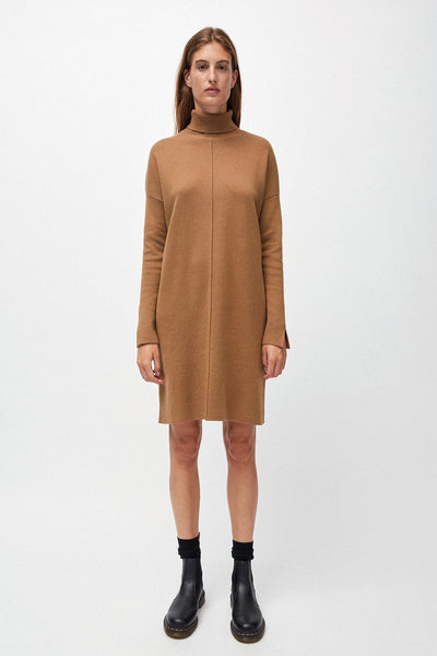 siennaa dress dark caramel by ARMEDANGELS on thegreenlabels