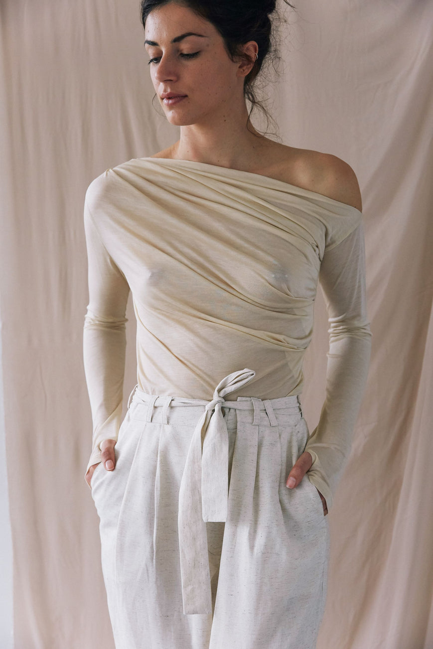 shop long sleeve top cashew by Cossac at thegreenlabels