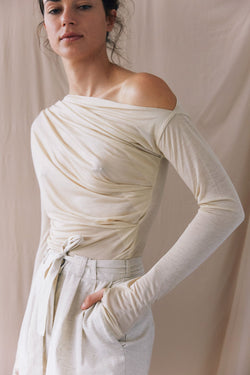 shop long sleeve top cashew by Cossac at thegreenlabels