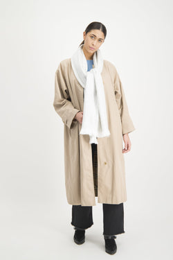 woven scarf light grey by Alpaca Loca on thegreenlabels.com