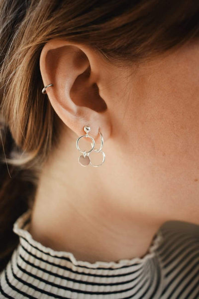 lunar earing silver by Neinties on thegreenlabels.com