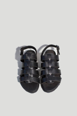 spart multi-straps sandals black by Good Guys Don't Wear Leather on thegreenlabels