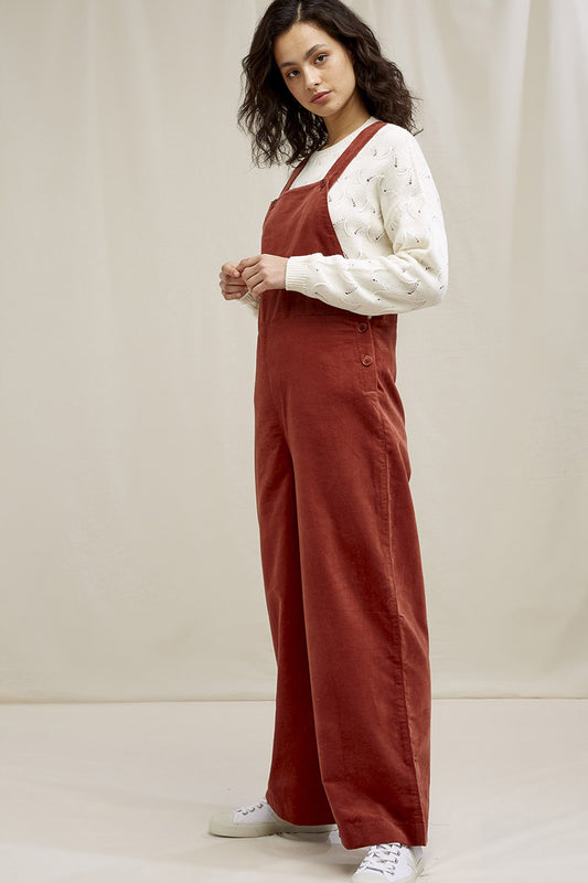 shop ali velvet dungarees cinnamon by people tree at thegreenlabels