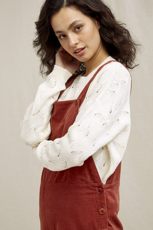 shop ali velvet dungarees cinnamon by people tree at thegreenlabels