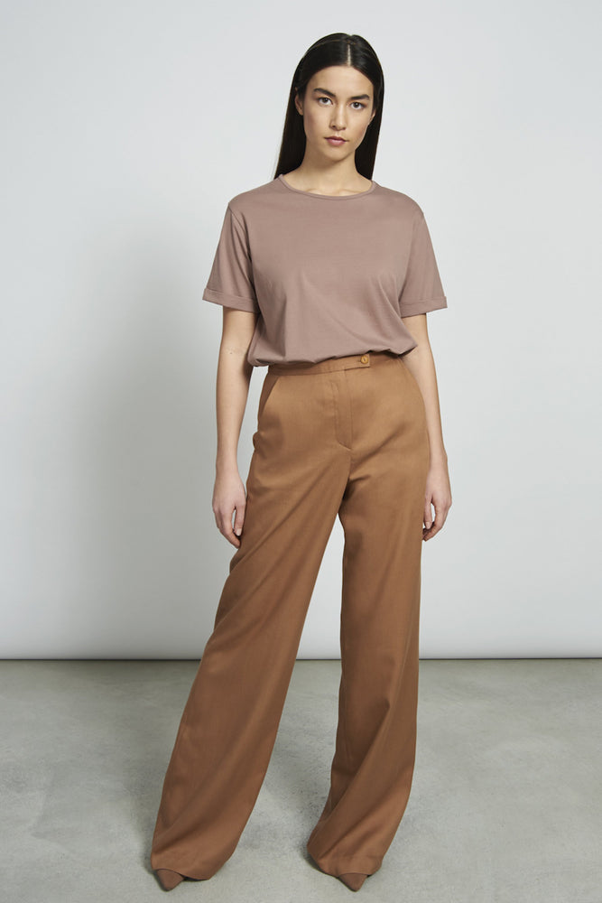 shop arouca wide pants tabacco by jan n june at thegreenlabels