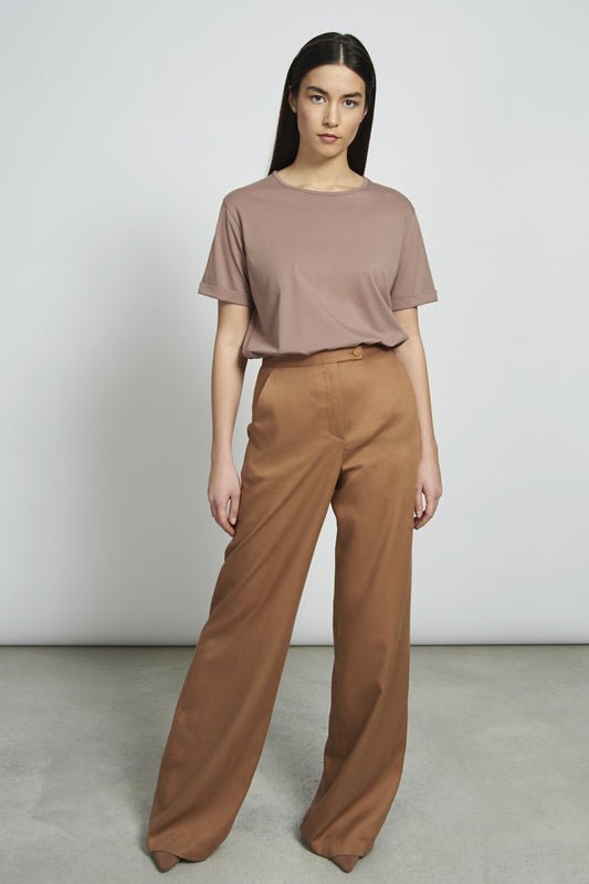 shop arouca wide pants tabacco by jan n june at thegreenlabels