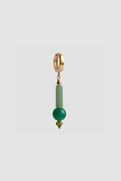 shop aventurine hoop gold by Neinties at thegreenlabels