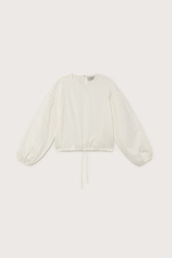 Shop boann blouse white by Thinking Mu at thegreenlabels