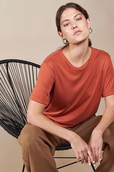 shop boy rust t-shirt by JAN’N JUNE on thegreenlabels.com